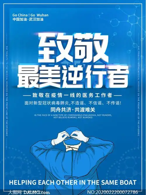 致敬一线医务工作者公益海报psd素材