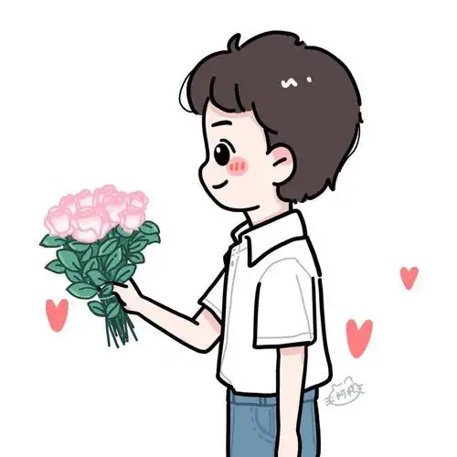 刘亦菲手捧花头像漫画(刘亦菲手捧鲜花漫画图情侣头像)