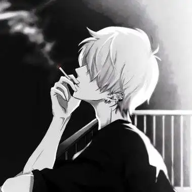 黑白动漫吸烟男头像男生头像霸气 动漫头像图片大全 -【爱个性】