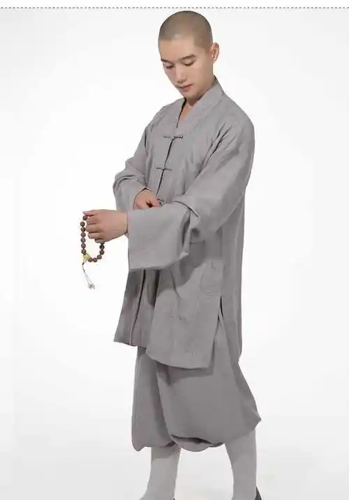 出家人衣服僧服梵林春秋棉麻短褂薄款和尚服免绑腿僧衣透气僧人僧袍僧