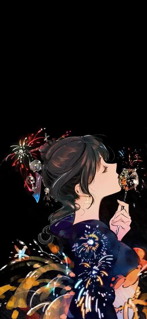 插画 素材 ins 韩系 可爱 简约 手绘 动漫 锁屏 屏保 卡通 背景 纯色