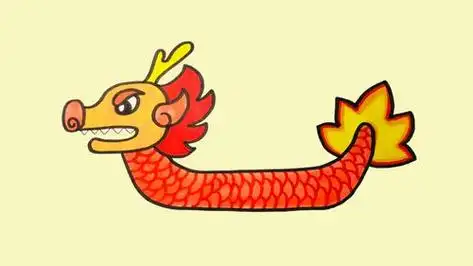 笔画怎么画好看最后给画面涂上漂亮的颜色吧这幅端午节赛龙舟简笔画就