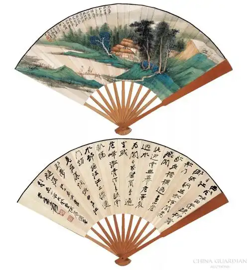 古代书画家喜欢在扇面上绘画书写以表情达意,或相互馈赠以诗留念.