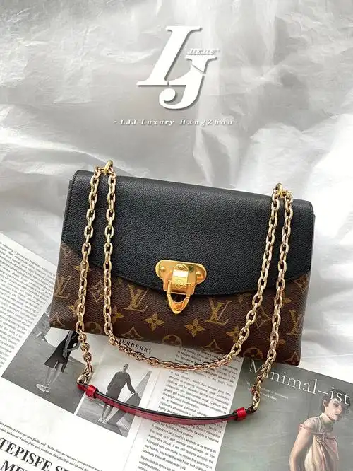 lv路易威登老花拼色saint placide链条⛓️包