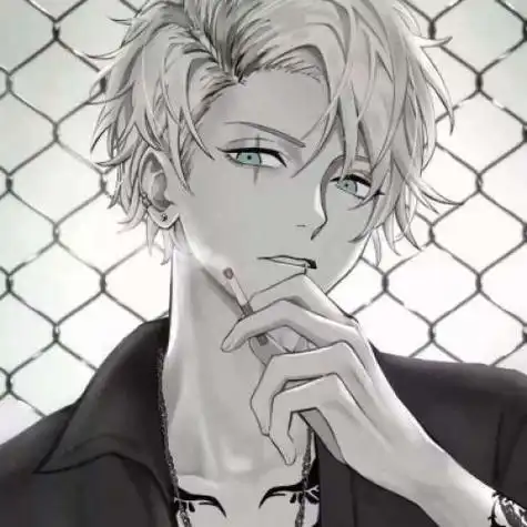 qq动漫头像叼烟男生帅气