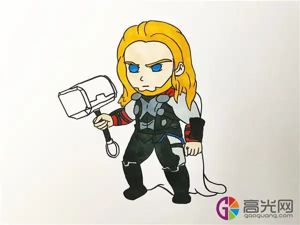 雷神超难简笔画