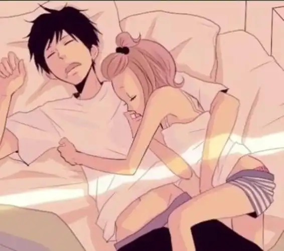 跪求,男生和女生抱在一起睡觉的图片,动漫的也行,最好高清的