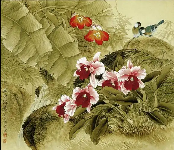 中国工笔花鸟画名家作品