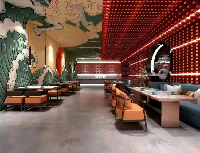 青岛国潮餐饮饭店装修设计