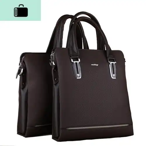 男士手提包商务男包手拎包单肩包斜挎包竖款皮包休闲手拿公文包new