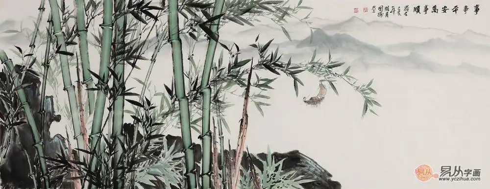 擅长画竹子的画家画家李国胜山水竹子画艺术鉴赏