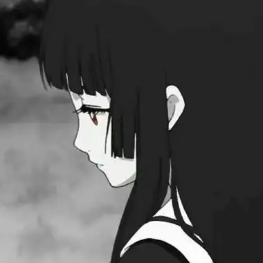 丧系动漫女头黑白 高清黑白丧的黑暗系女头动漫图片_女生头像_美头网