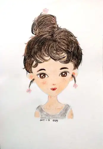 油画棒||q版少女头像