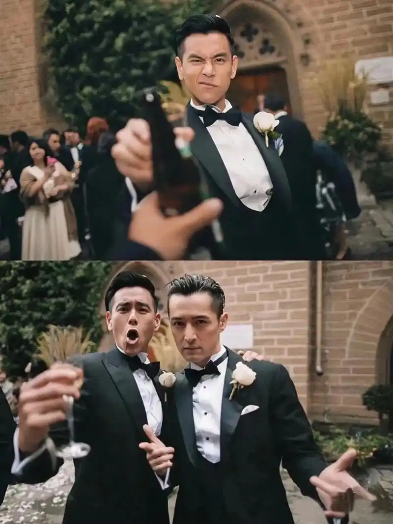 新郎西服|袁弘&张歆艺婚礼最帅伴郎团.