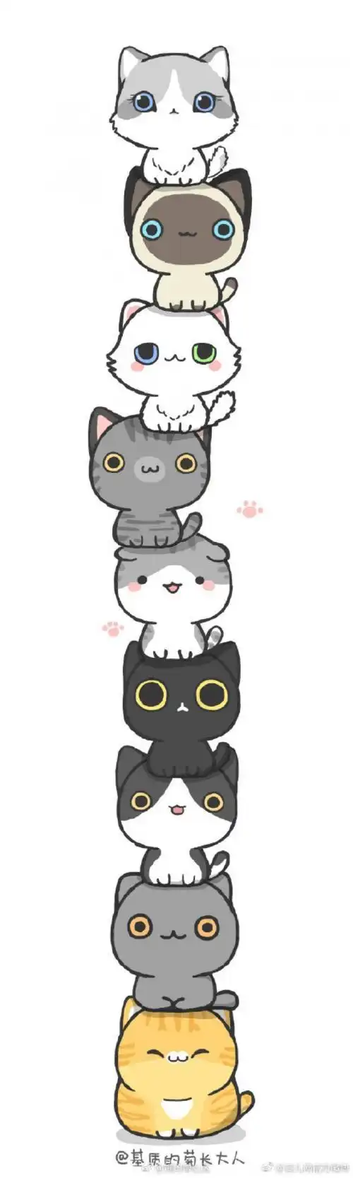 叠叠q版猫简笔画