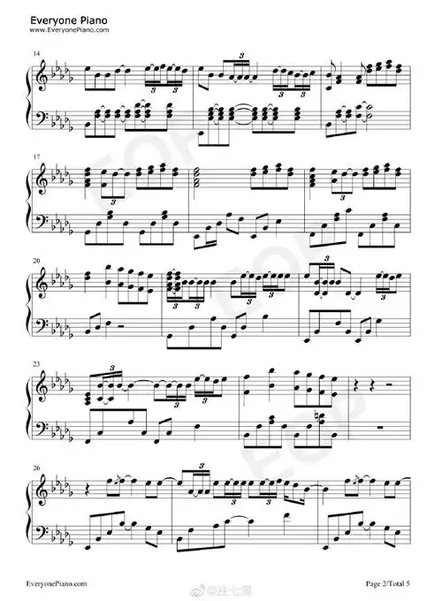 钢琴曲#蔡徐坤情人-钢琴谱五线谱&双手简谱#蔡徐坤