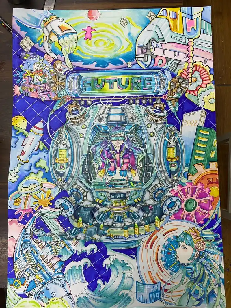 未来科技主题画【科幻画】        	 请勿临摹商用9215