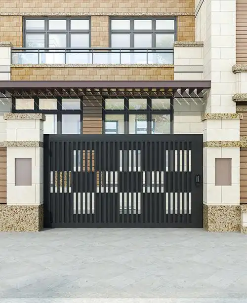 金鼎加庭院大门现代风农村别墅中式双开门百叶简约入户门定制款式5