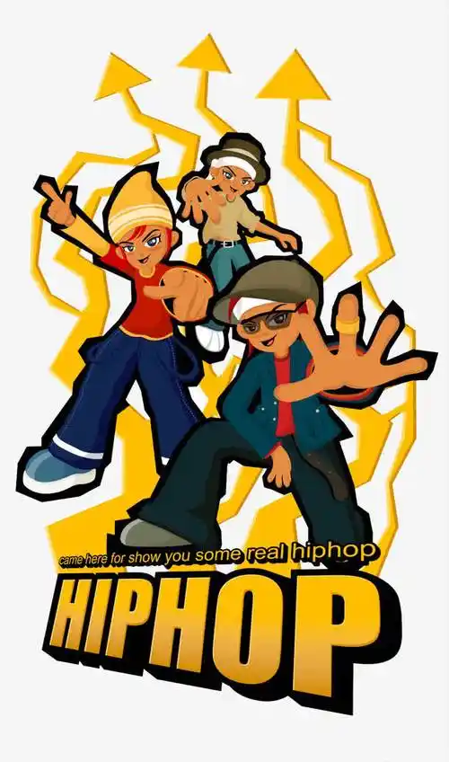 卡通手绘潮流街舞少年素材免费下载_觅元素