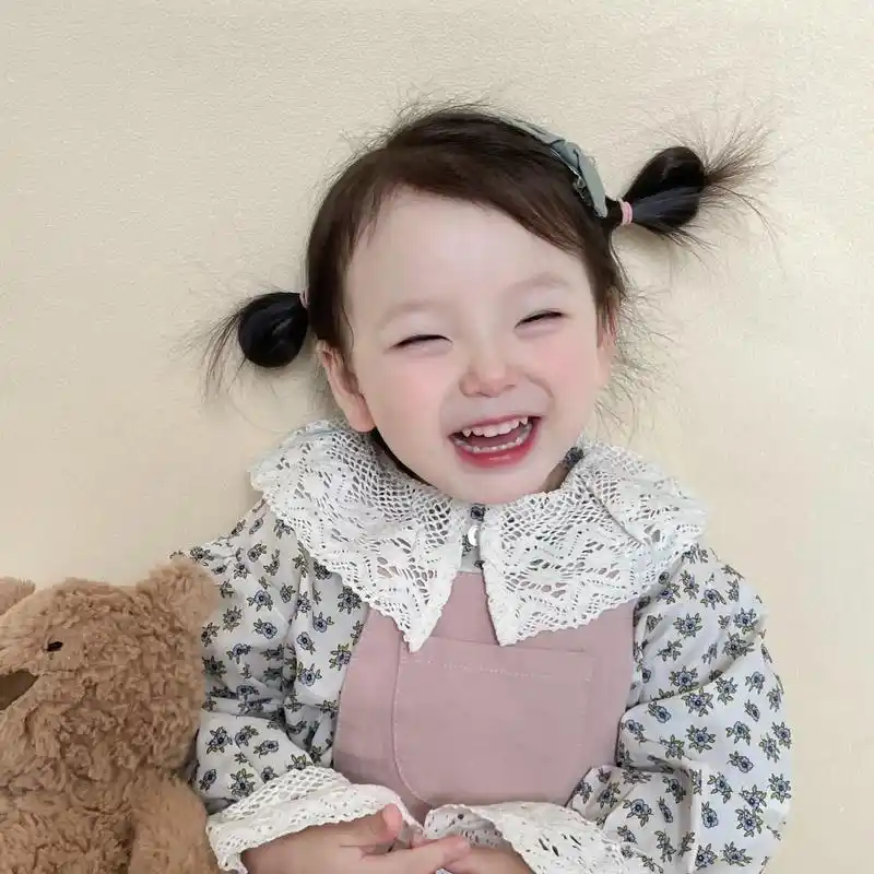 这么可爱的宝宝笑起来竟然没有眼睛.#骗你生女儿 #萌娃头像  - 抖音