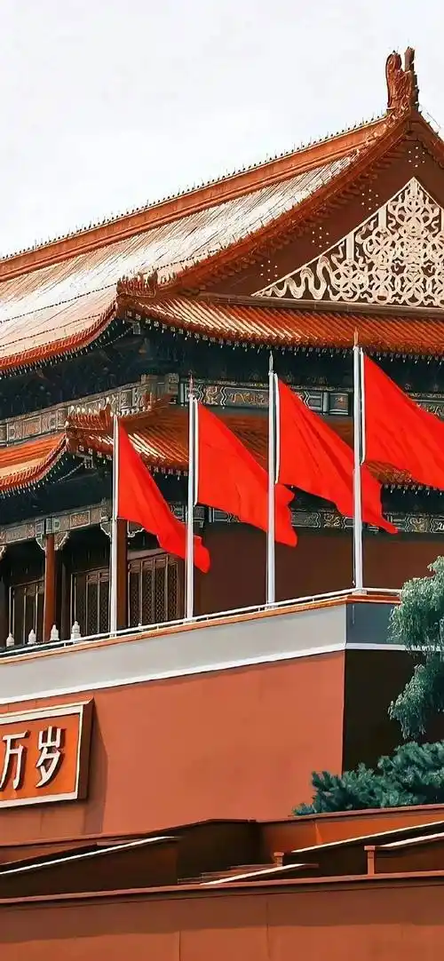 《壁纸》中国人的中国红!爱国!