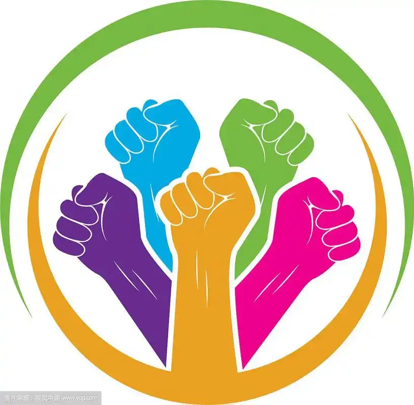 成功团结的手图标标志
