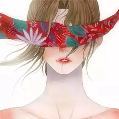 现代彩色素描头像女生唯美最新2020一眼见你万物不及