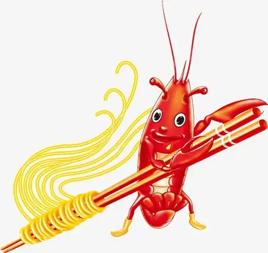 手绘创意小龙虾