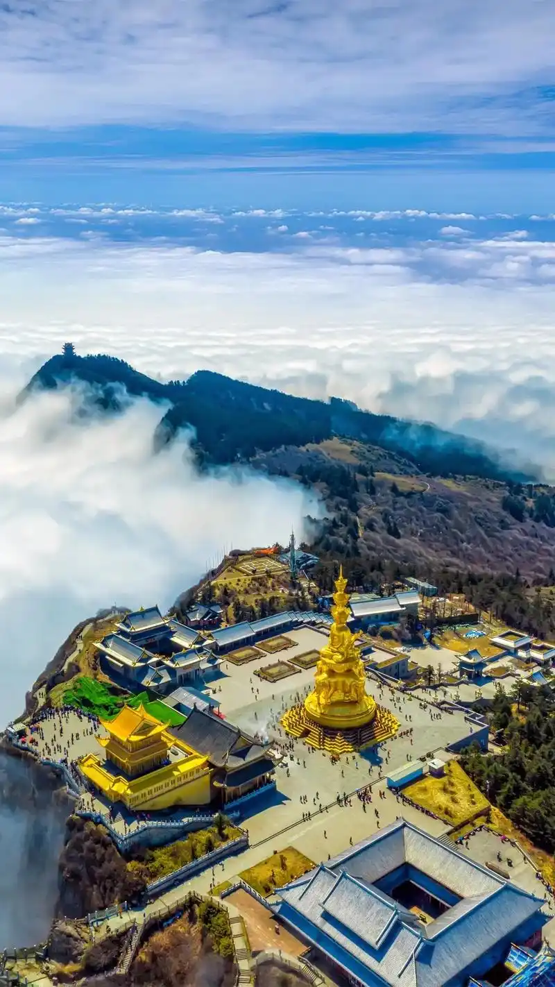 峨眉山一个真实版云端之上的天宫,位于四川乐山峨眉山市名山南路 - 抖
