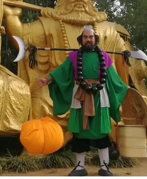 新款沙僧月牙铲鲁智深禅杖彩色表演道具儿童节玩具木男孩 木质红款 1.