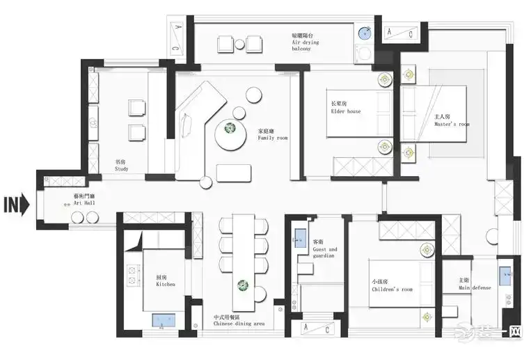 桂语兰庭平面图-家居美图-装一网效果图