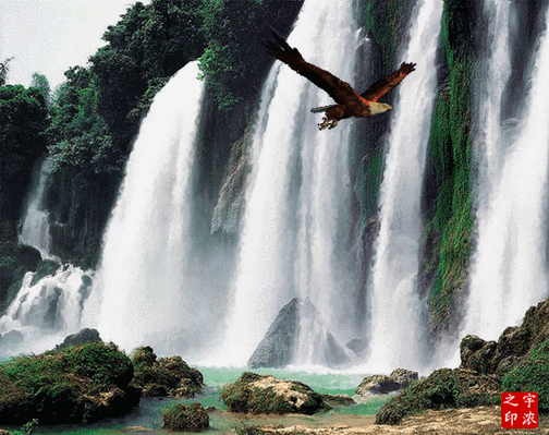 glf瀑布动态特效素材直接复制值得分享