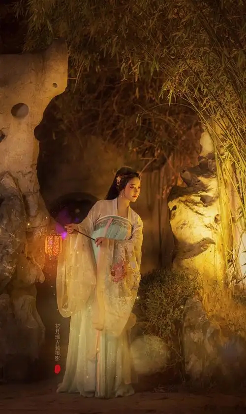 外景夜景古装汉服摄影写真