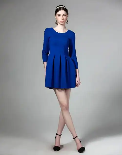 [特惠]复古高腰底摆罗马布蓬蓬裙