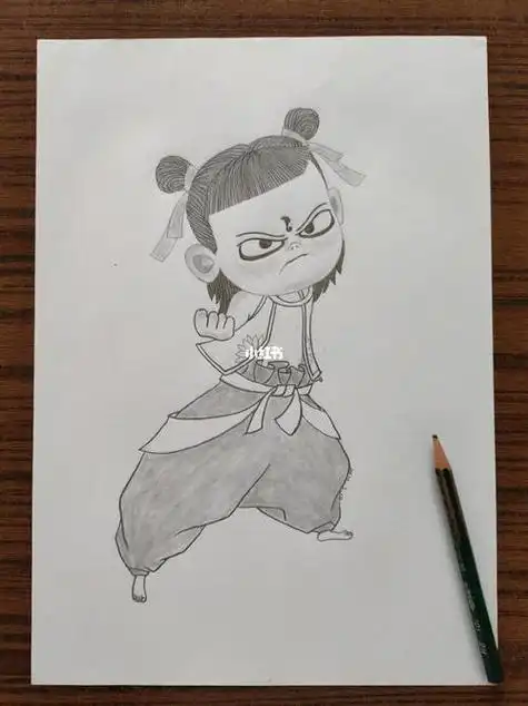 哪吒素描画 哪吒素描画初学者图片