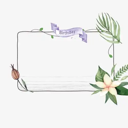 小清新手绘花纹边框2