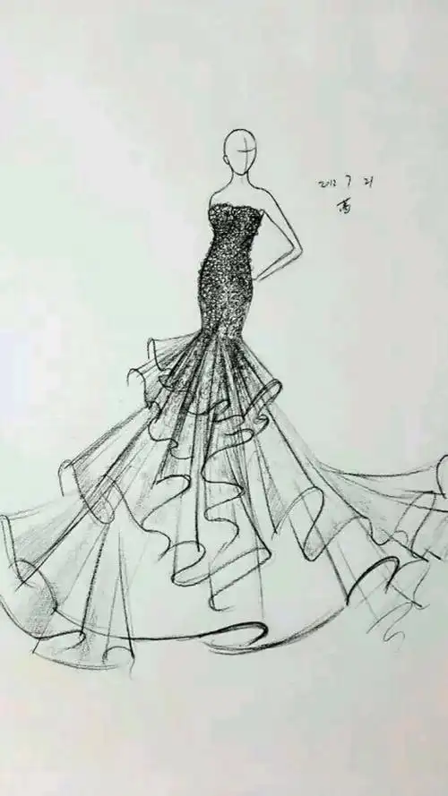 最美婚纱设计图纸 每个女孩的梦.