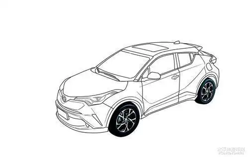 丰田霸道简笔画怎么画
