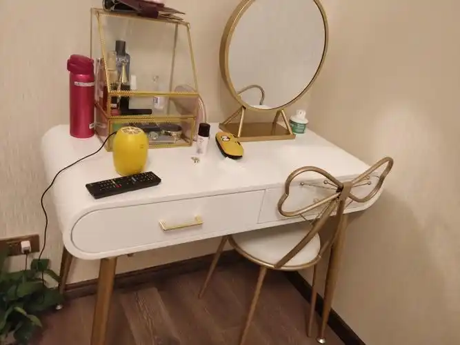 寻木匠北欧风轻奢化妆台女ins网红化妆桌梳妆台带灯卧室现代简约小