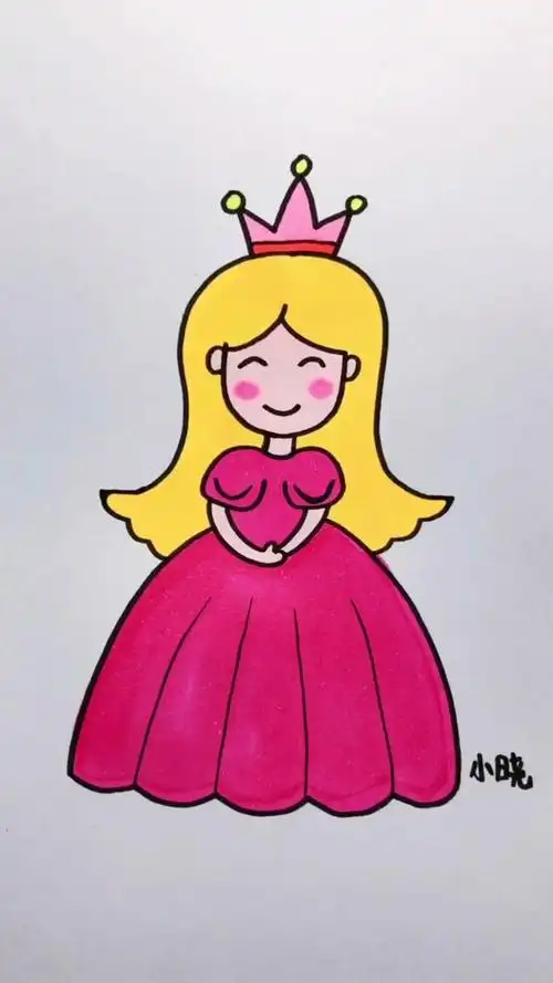 简笔画#教你们画简单可爱得公主