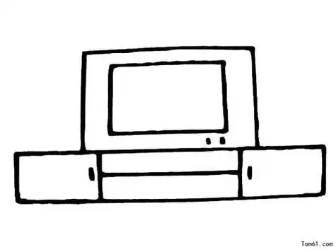 简笔画电视机简笔画图片大全现代化(电视里面的图案简笔画)