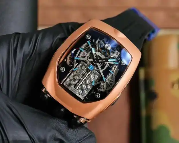 布加迪手表,内置16杠发动机,支持货到付,只要680005 - 抖音