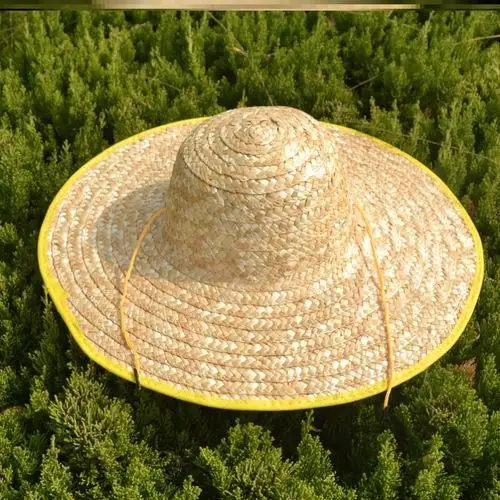 种地农民编织草帽印字定制农用遮阳帽施工地凉帽可印文字务农帽