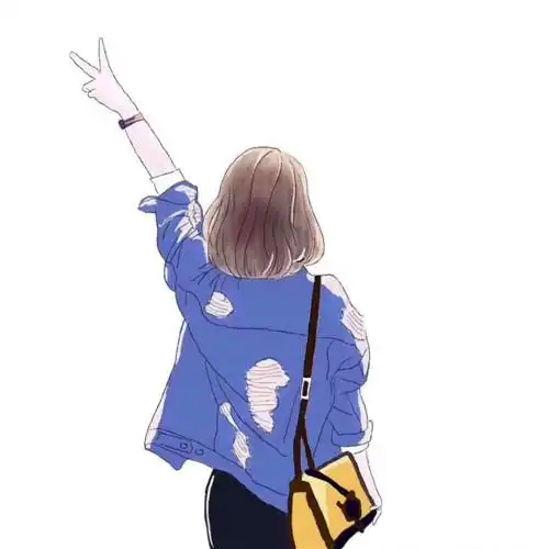 女生手绘背影头像 罕见好看的背影头像女动漫手绘图片_女生动漫头像