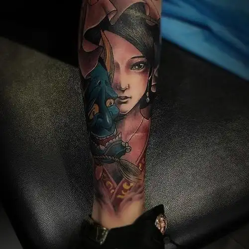 小腿艺妓久违的艺妓_纹身吧社区 - 纹身大咖