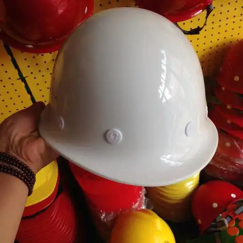 玻璃钢烤漆透气孔安全帽 建筑工地白色安全帽头盔-阿里巴巴