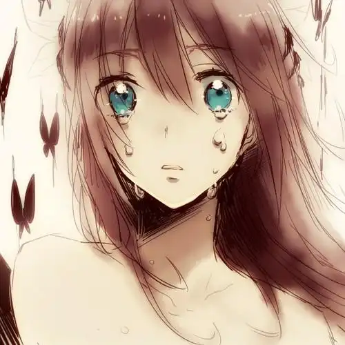 求动漫哭泣的女生.要比较看不出来的.