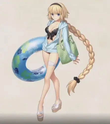 [艺术审美e-] 泳装贞德立绘的脚.