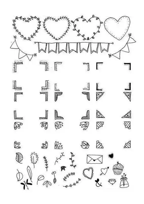 花边边框简笔画 读书笔记花边边框简笔画