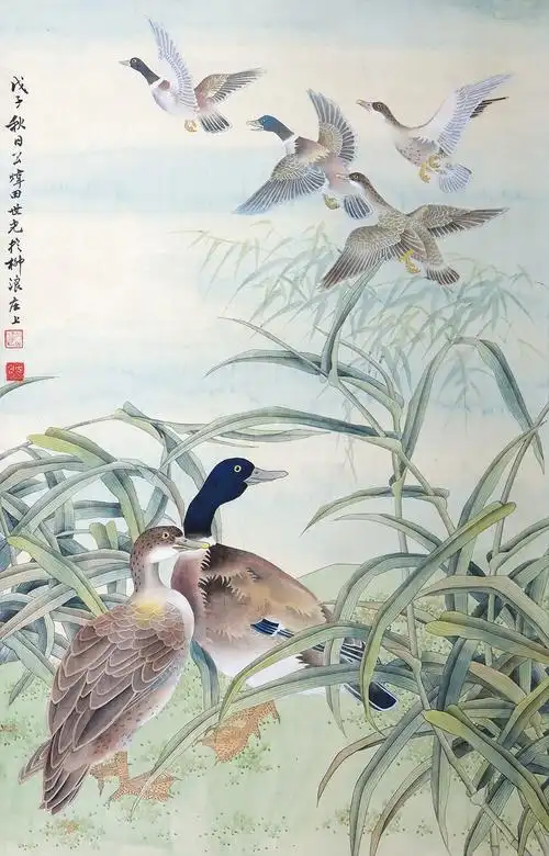 艺术—成都金沙2019年春季艺术品拍卖会中国书画专场田世光-大雁图成